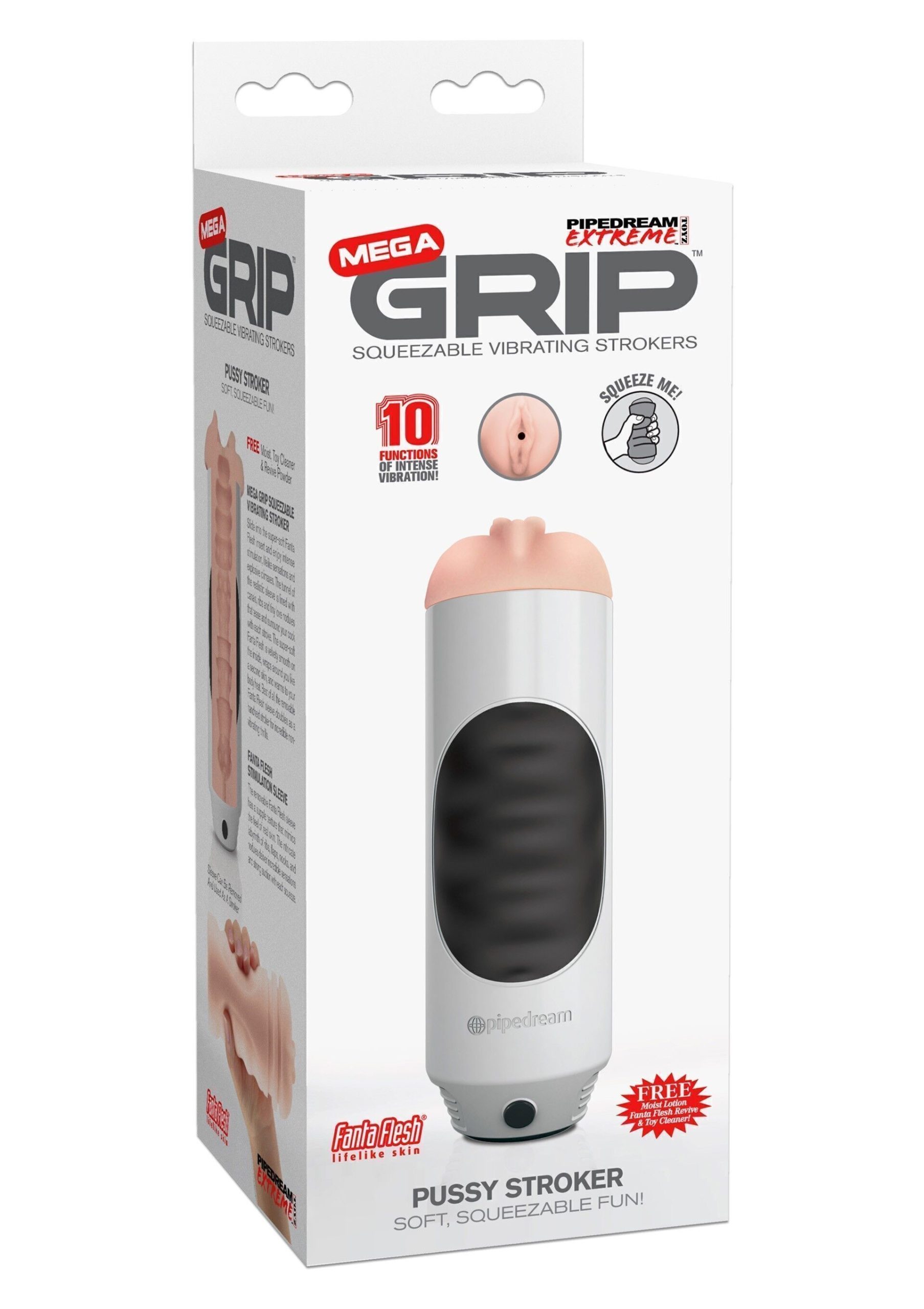 Mega Grip Pussy Stroker vibrante